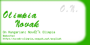 olimpia novak business card